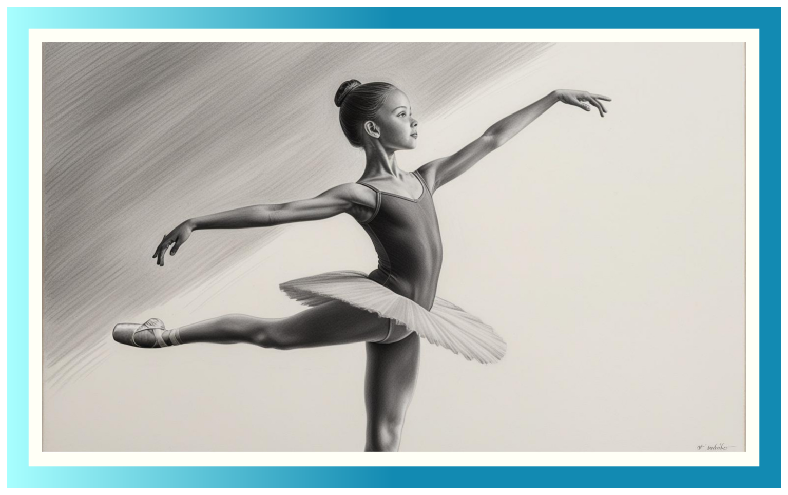 Pintura personalizada - Retrato a carvão meio corpo bailarina | Presente artístico dança